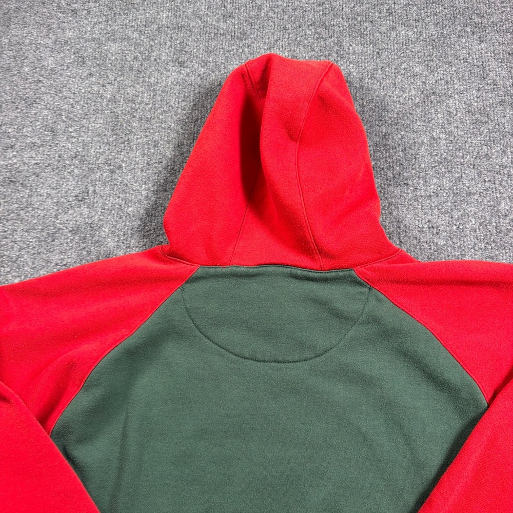 Vintage Reebok Milwaukee Bucks Hoodie Kids Size L 14-16 Green Red NBA Retro - Picture 10 of 15